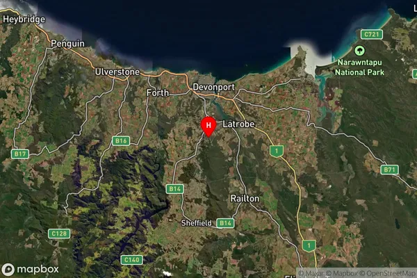 South Spreyton,Tasmania Satellite Map