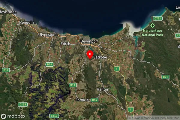 Tarleton,Tasmania Satellite Map