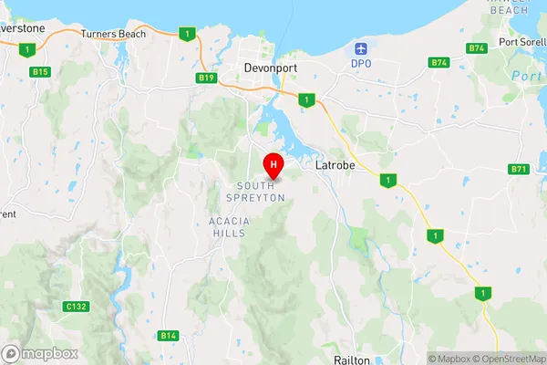 Tarleton,Tasmania Area Map