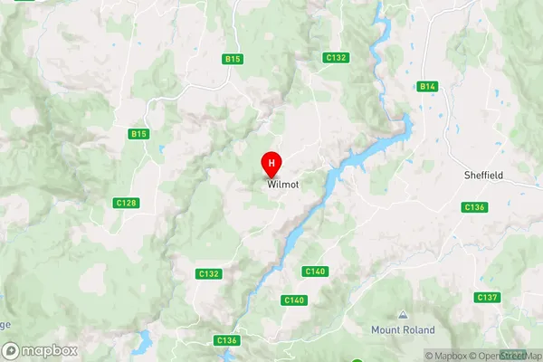 Wilmot,Tasmania Area Map