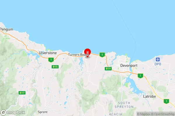 Leith,Tasmania Area Map