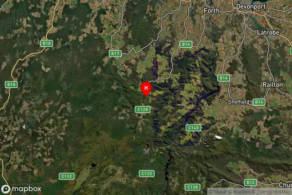 Nietta,Tasmania Satellite Map