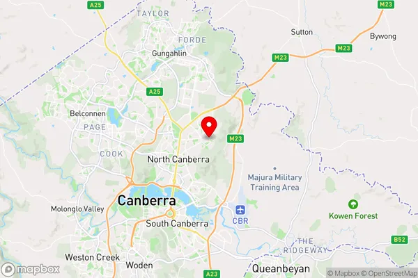 Hackett,Australian Capital Territory Area Map