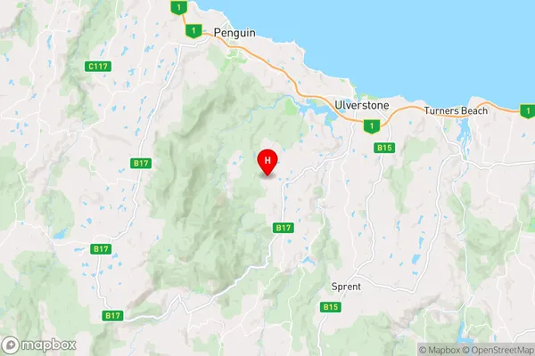 North Motton,Tasmania Area Map