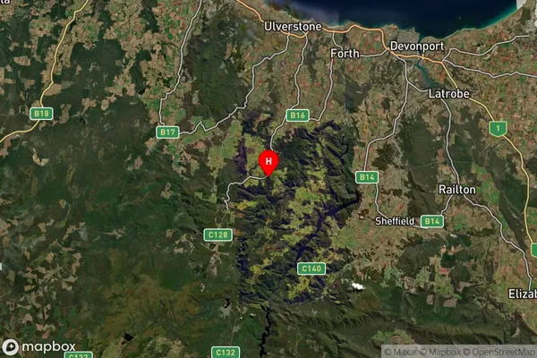 Upper Castra,Tasmania Satellite Map