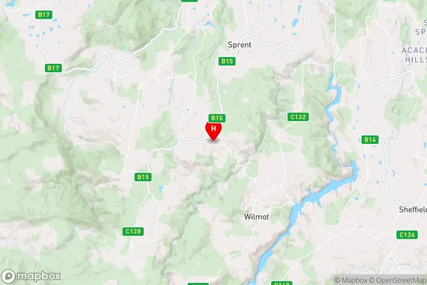 Upper Castra,Tasmania Area Map