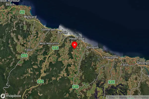 Cuprona,Tasmania Satellite Map