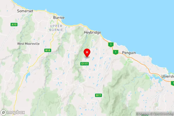 Cuprona,Tasmania Area Map