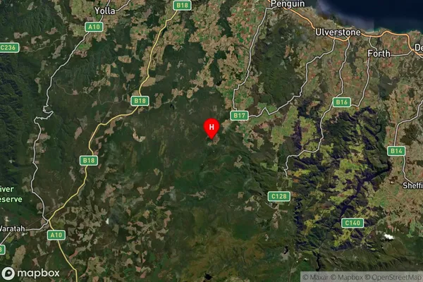 Loyetea,Tasmania Satellite Map