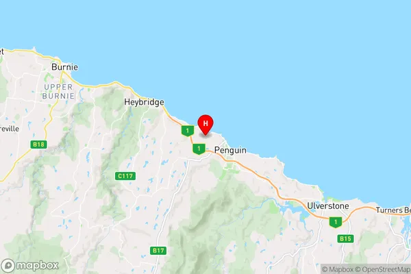 Preservation Bay,Tasmania Area Map