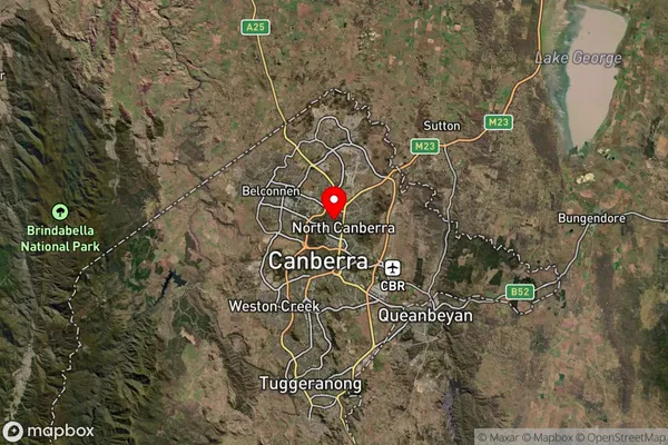 Oconnor,Australian Capital Territory Satellite Map