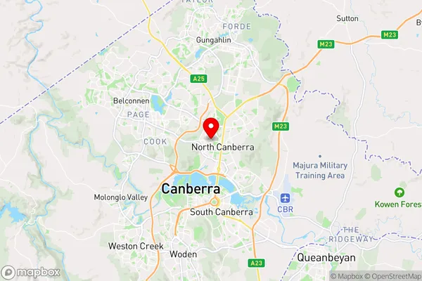 Oconnor,Australian Capital Territory Area Map