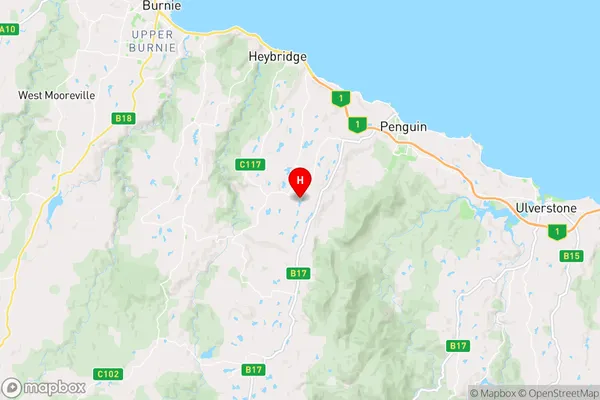 West Pine,Tasmania Area Map