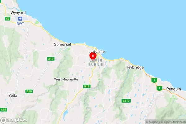 Acton,Tasmania Area Map