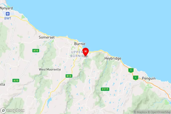 Emu Heights,Tasmania Area Map