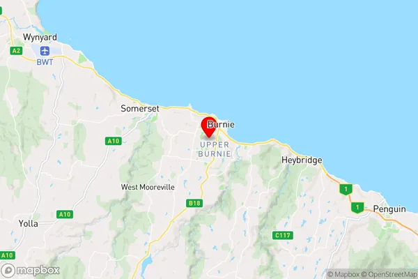 Hillcrest,Tasmania Area Map