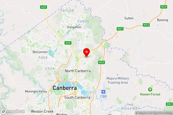 Watson,Australian Capital Territory Area Map