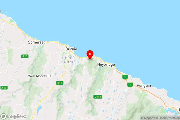 Round Hill,Tasmania Area Map