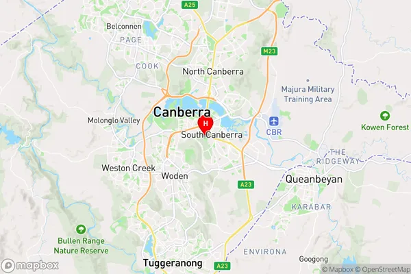 Forrest,Australian Capital Territory Area Map