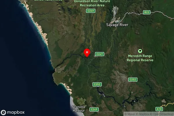 Corinna,Tasmania Satellite Map