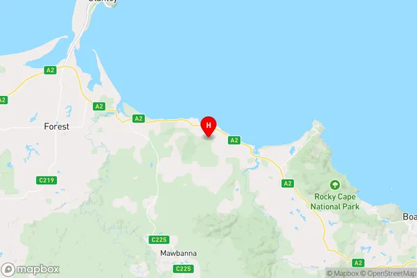 Crayfish Creek,Tasmania Area Map