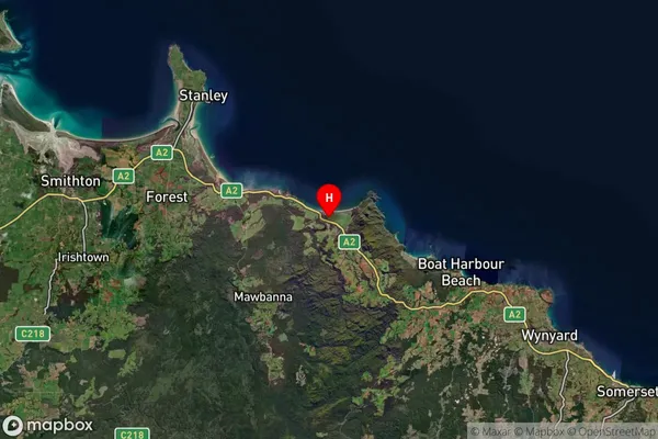 Detention,Tasmania Satellite Map