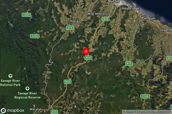 Hampshire,Tasmania Satellite Map