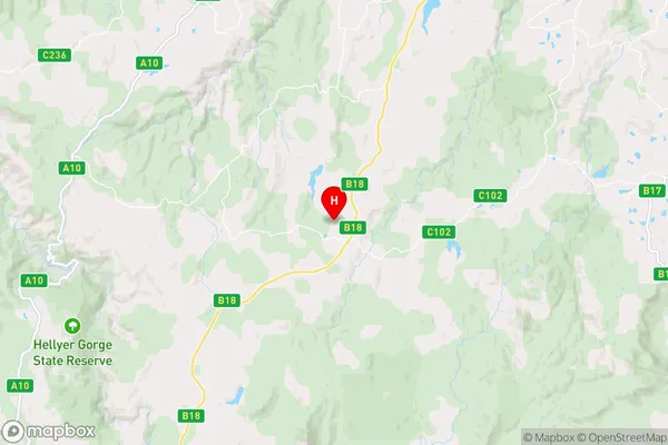 Hampshire,Tasmania Area Map