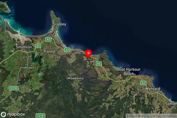 Hellyer,Tasmania Satellite Map