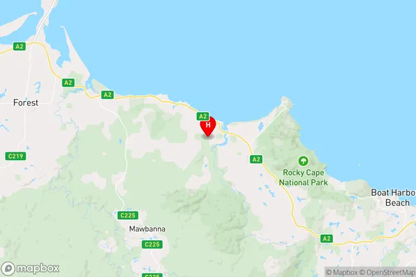 Hellyer,Tasmania Area Map