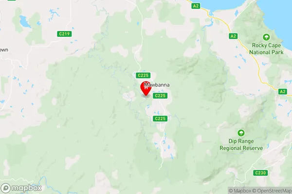 Mawbanna,Tasmania Area Map