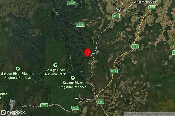 Parrawe,Tasmania Satellite Map