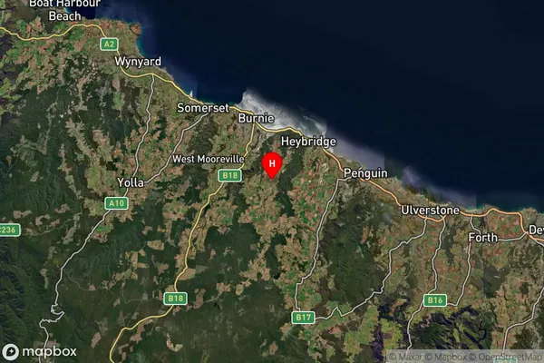 Stowport,Tasmania Satellite Map