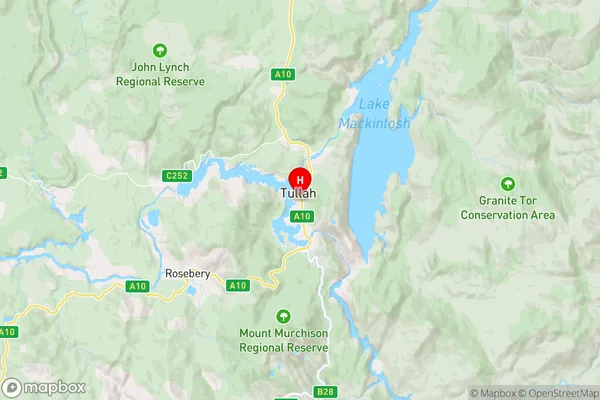 Tullah,Tasmania Area Map