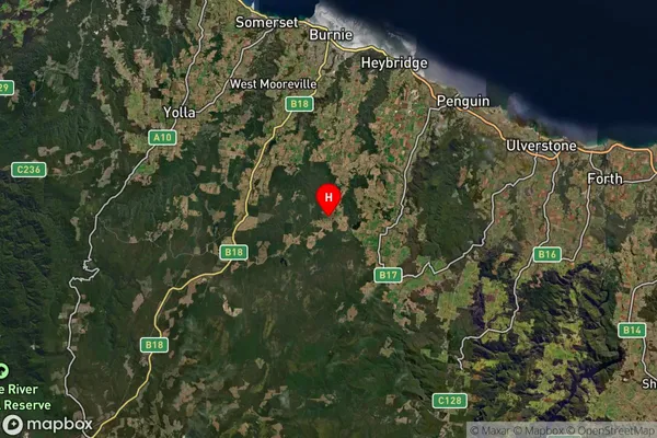 Upper Natone,Tasmania Satellite Map