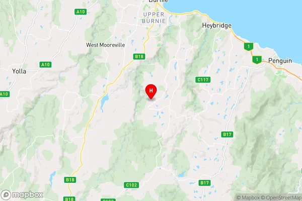 Upper Stowport,Tasmania Area Map