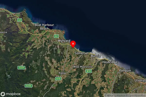 Doctors Rocks,Tasmania Satellite Map