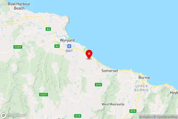 Doctors Rocks,Tasmania Area Map