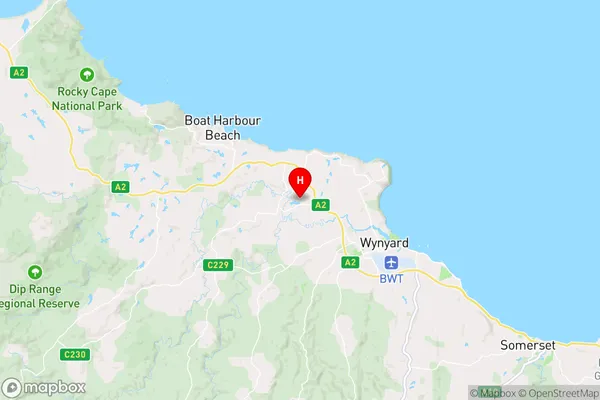 Flowerdale,Tasmania Area Map