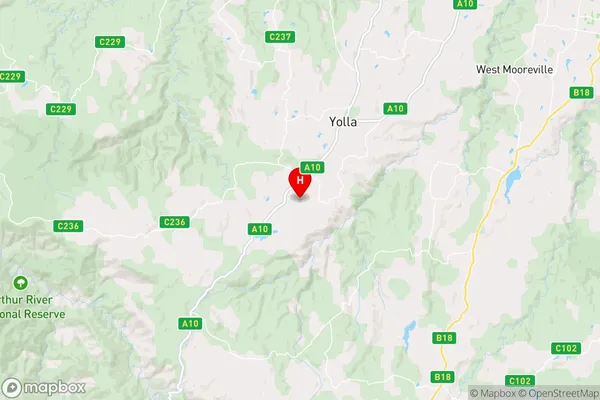 Henrietta,Tasmania Area Map