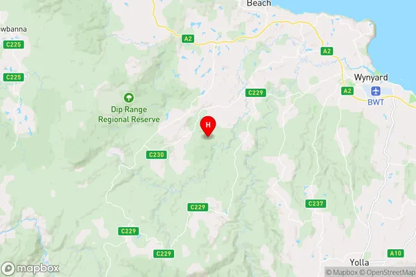 Lapoinya,Tasmania Area Map