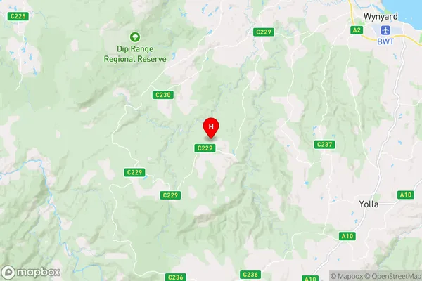 Preolenna,Tasmania Area Map