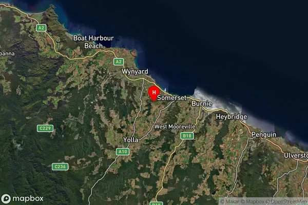 Seabrook,Tasmania Satellite Map