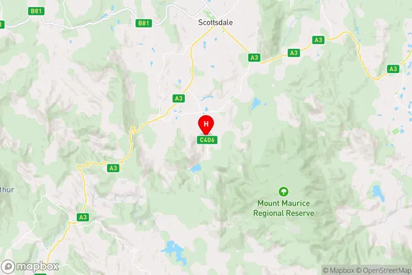 South Springfield,Tasmania Area Map