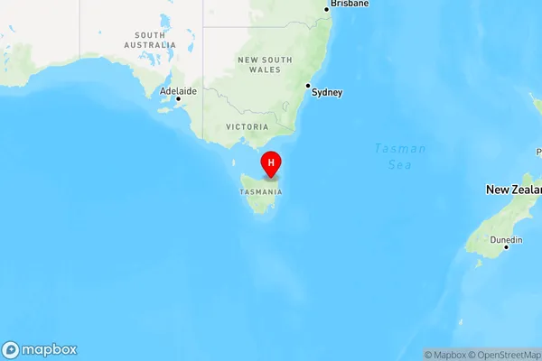 Tonganah,Tasmania Region Map