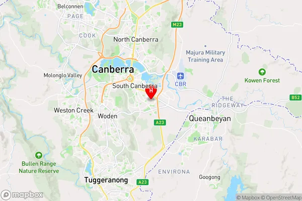 Narrabundah,Australian Capital Territory Area Map