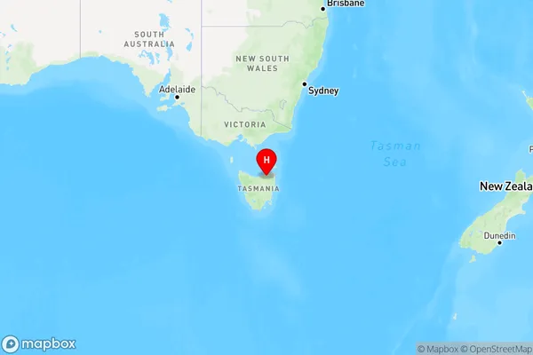 West Scottsdale,Tasmania Region Map