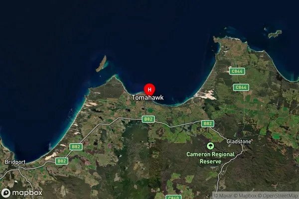 Tomahawk,Tasmania Satellite Map