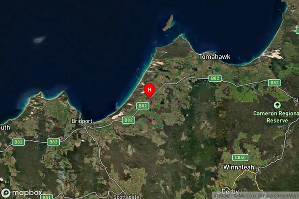 Waterhouse,Tasmania Satellite Map