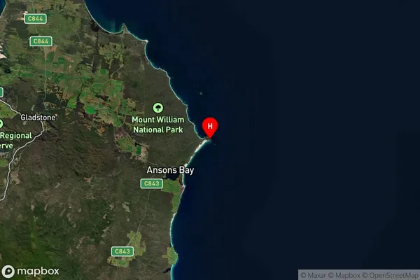 Eddystone,Tasmania Satellite Map